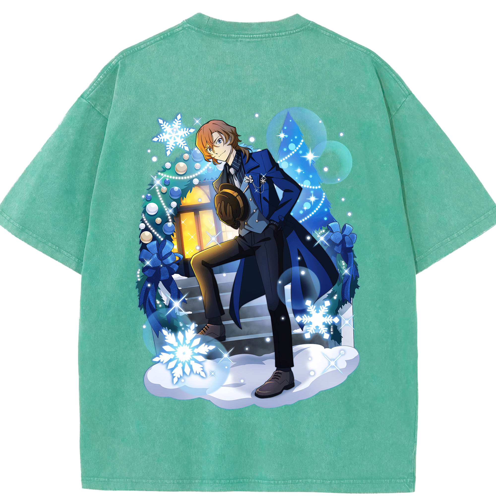 （画像用） 文豪ストレイドッグス Bungo Stray Dogs 綿100% ヴィンテージ風 半袖Tシャツ（背面プリント）